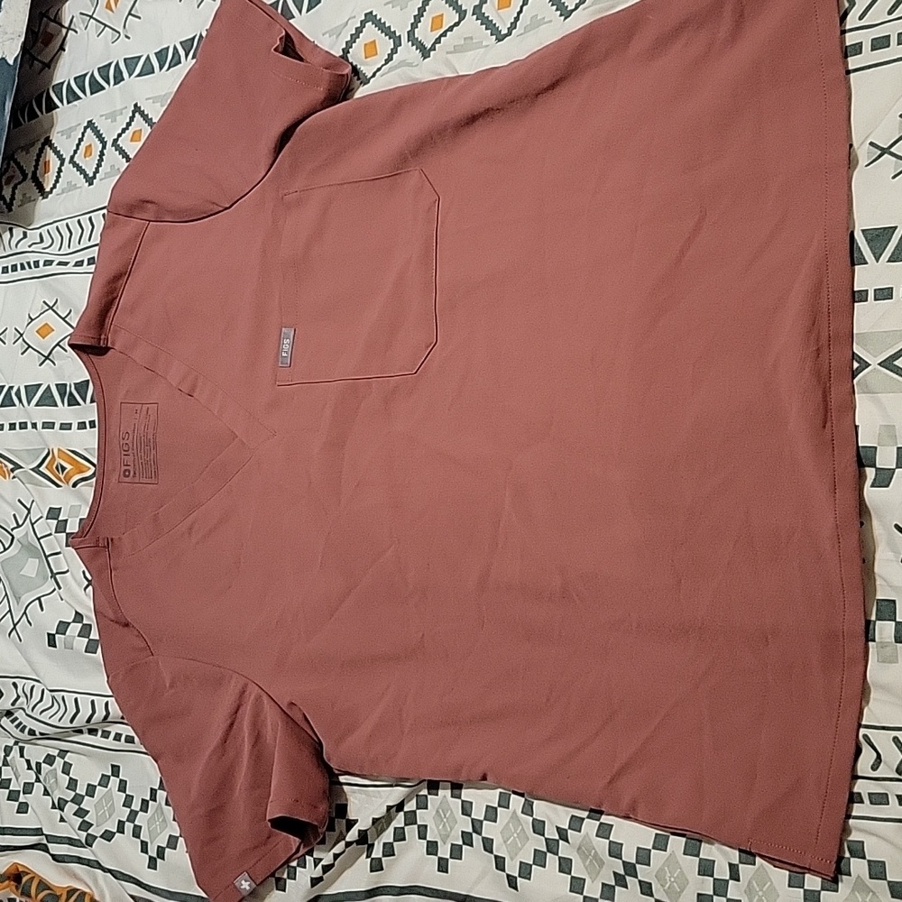 Figs Mauve Catarina Scrub Top